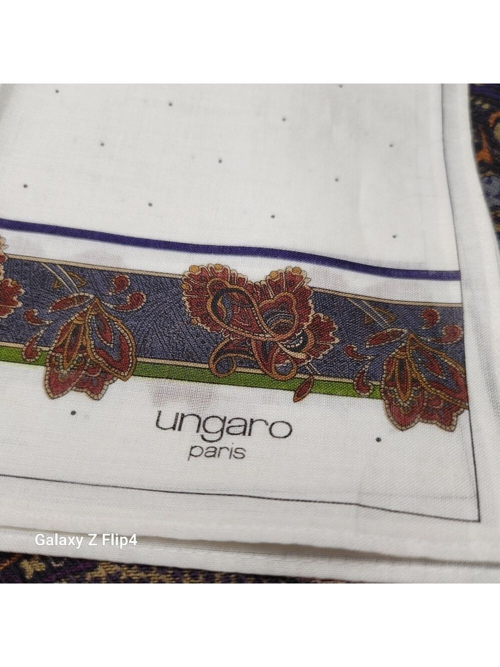 3/$100 Ungaro Paris  Handkerchief Cotton